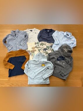 Hurley Kids Mixed Tops Bundle with Navy, Gray, Light Blue & Mustard